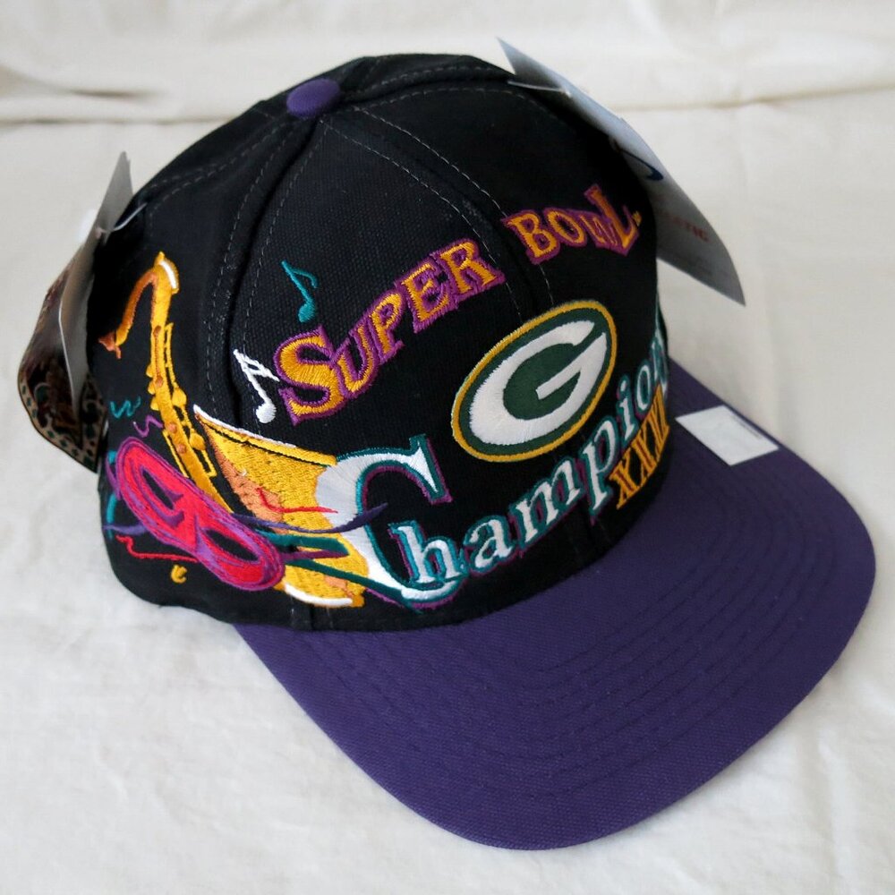 NWT Green Bay Packers Champions XXXI Super Bowl Snapback Hat Cap Mardi Gras 1997